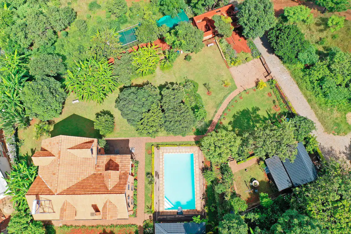 View from above of Traditional Villa Tananrive - Best 5 Airbnbs in Madagascar