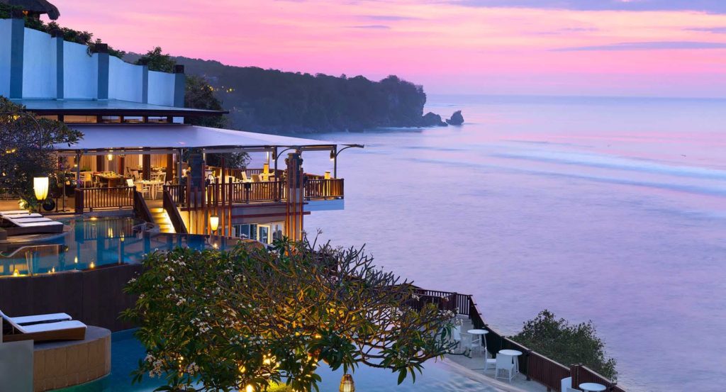 View over the cliff of Anantara Bali Luxury Resorts