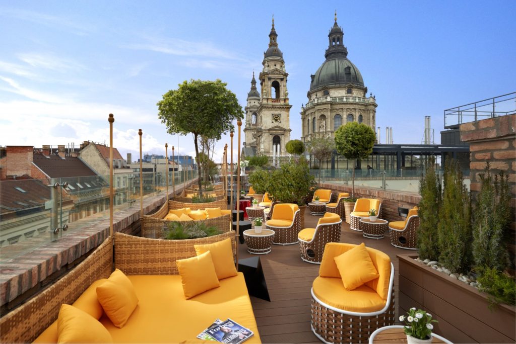 Rooftop view of Aria Hotel in Budapest, best boutique hotels in Europe